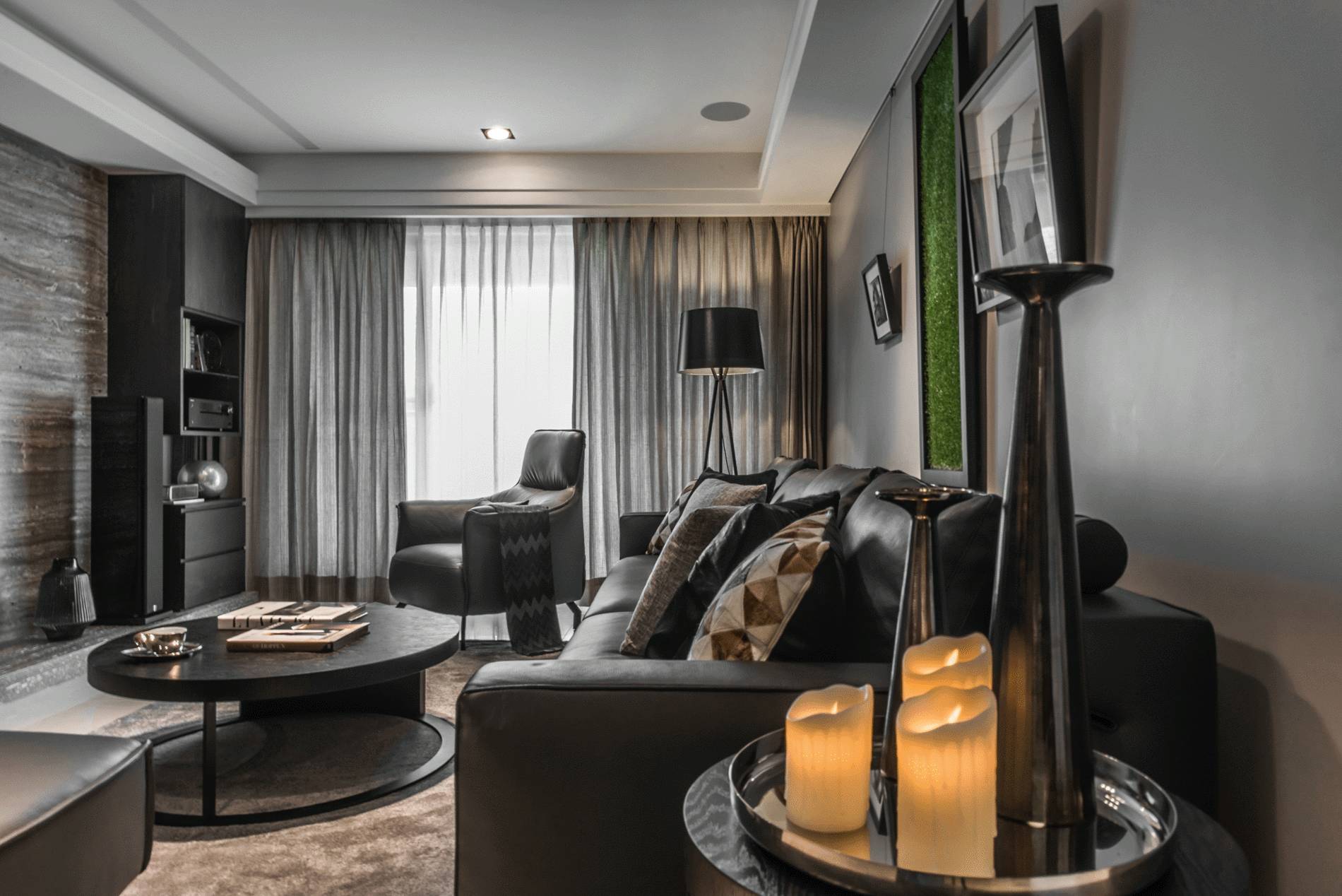 news-gaojiheishiji-05.jpg 高级黑现代住宅设计 | 设计赏析