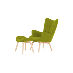 contour lounge chair and ottoman Grant Featherston