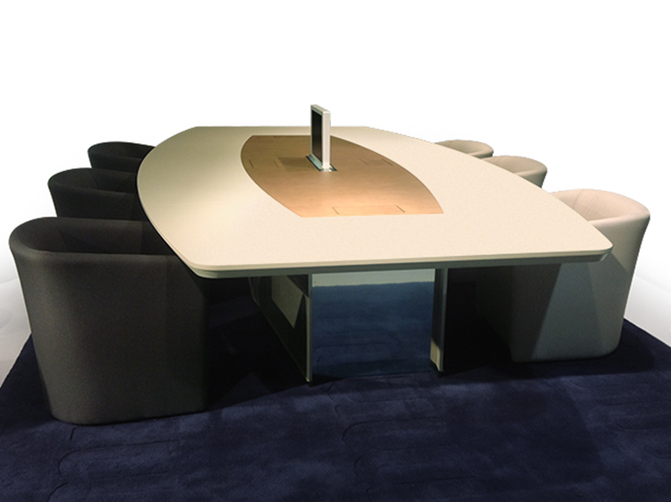 椭圆形皮革会议桌 jmm